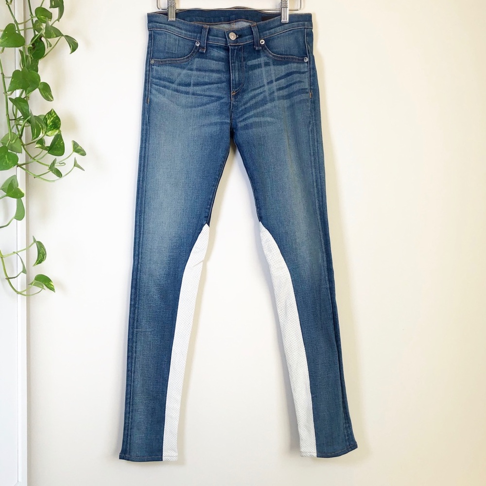 Rag & Bone Jodhpur Lambskin Legging Blue Jeans 29